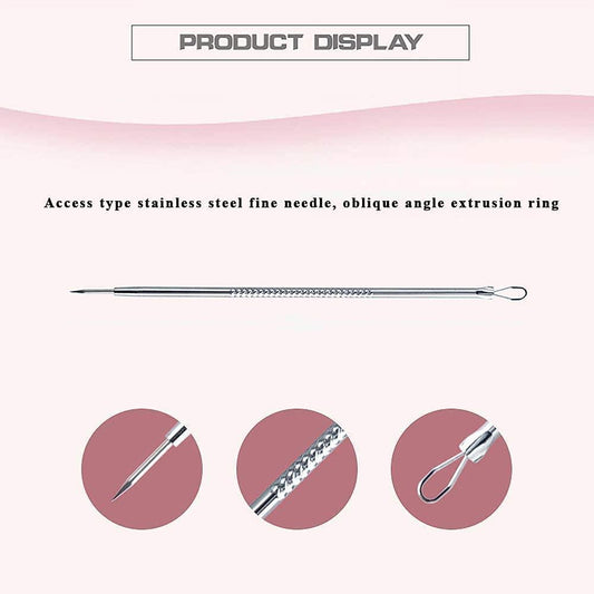 White Stainless Steel Blackhead Remover Needle
