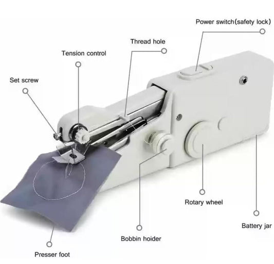 Mini Handheld Electric Sewing Machine – Portable & Cordless Stitch Tool for Beginners