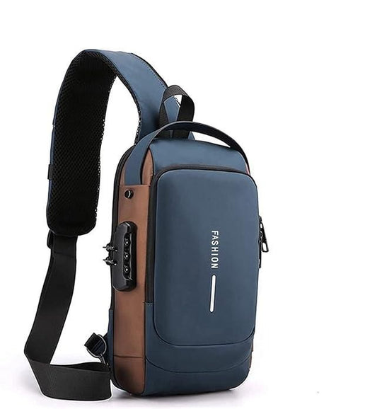 Leather Waterproof Sling Cross Backpack Bag
