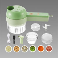 4-in-1 Portable Electric Vegetable Cutter | Chopper, Slicer, Grinder & Peeler in One