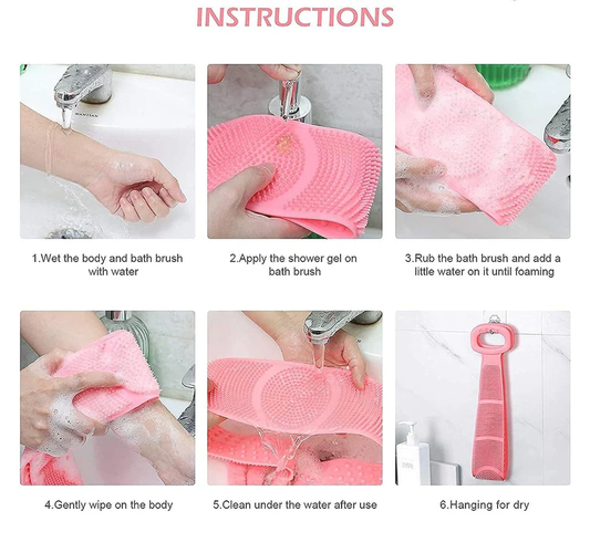 Silicone Scrub & Massage Tool || Silicone back scrubber