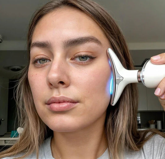 Wrinkle Remover Face Massager with 9 Modes Slimming and Uplift Wand - Eye, Face, Neck Massage