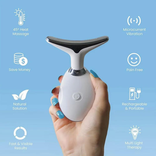 Wrinkle Remover Face Massager with 9 Modes Slimming and Uplift Wand - Eye, Face, Neck Massage